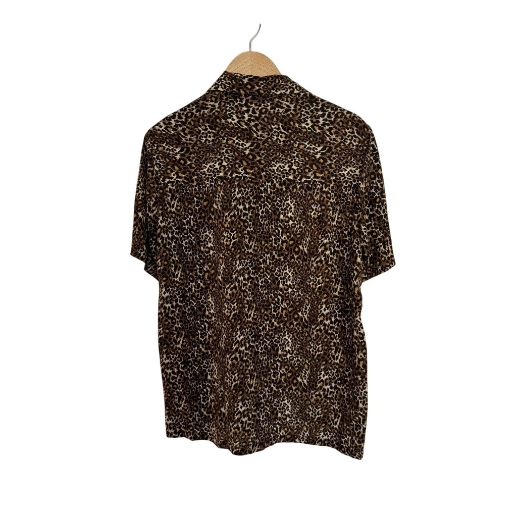 Saint Laurent SS15 Leopard Viscose Shirt Small