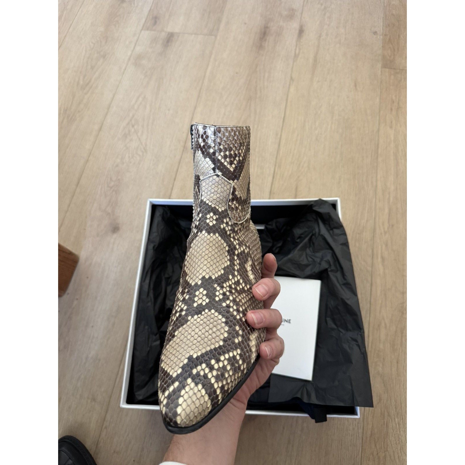 Celine Python Jacno boots