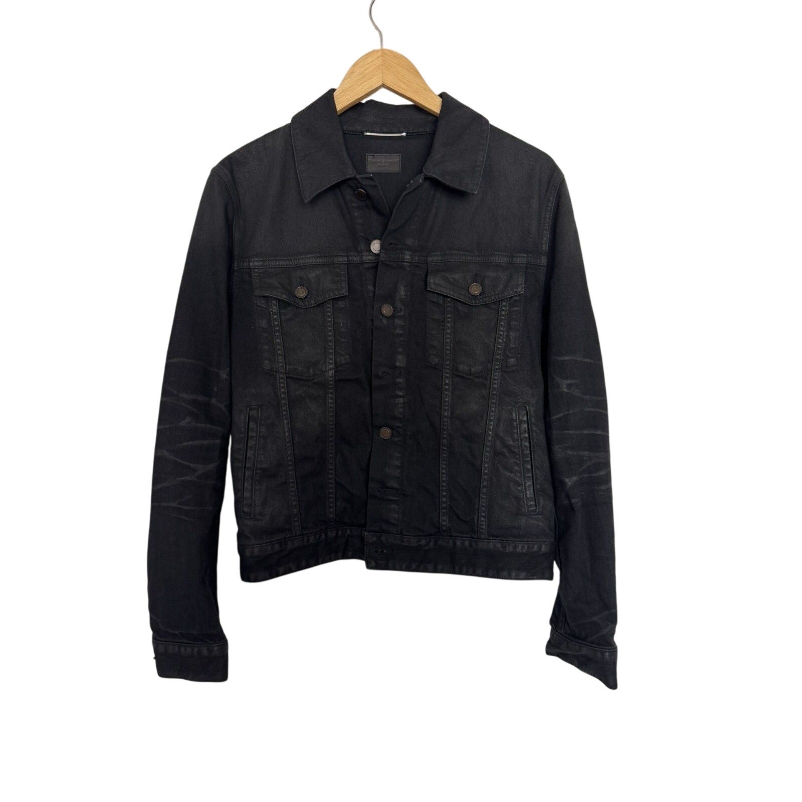 Saint Laurent Wax denim trucker jacket