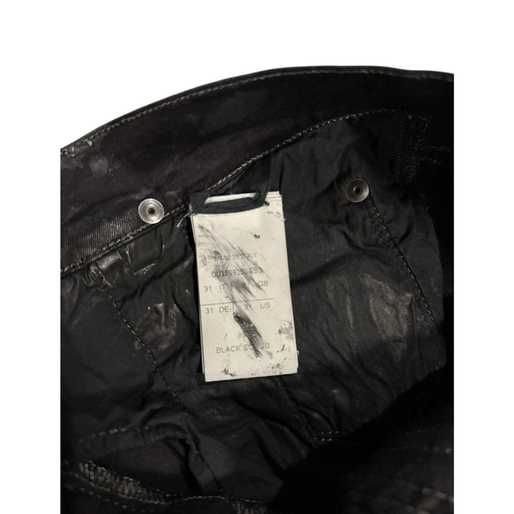 Rick Owens Faun Black Waxed Scrub Detroit Denim 31