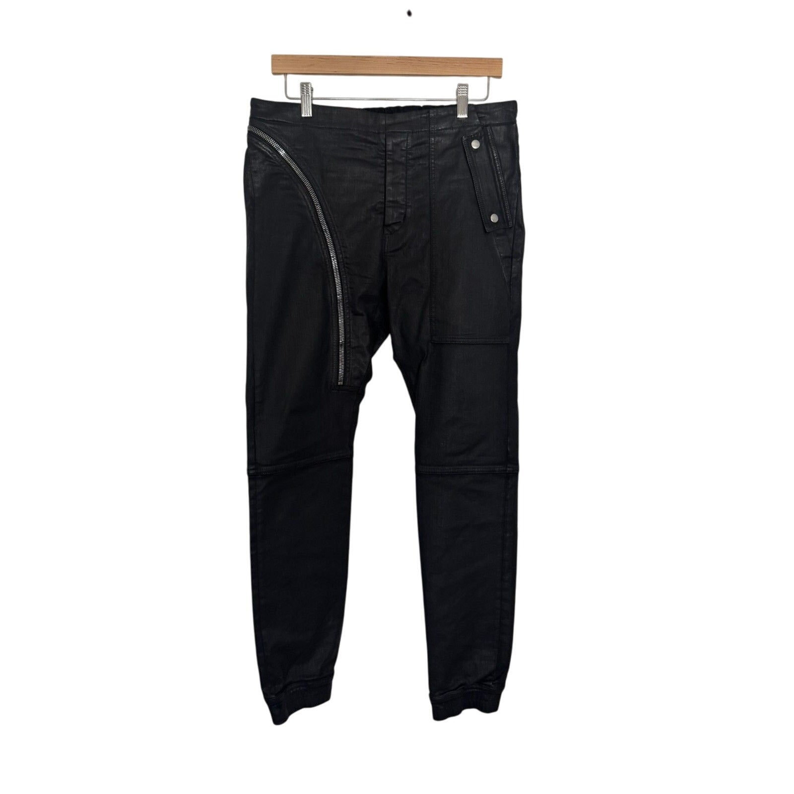 Rick Owens Waxed Aircut Pants Medium