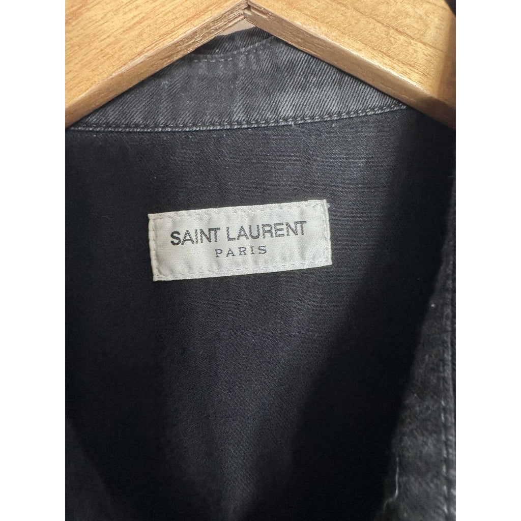 Saint Laurent Embroidered Logo western shirt Large