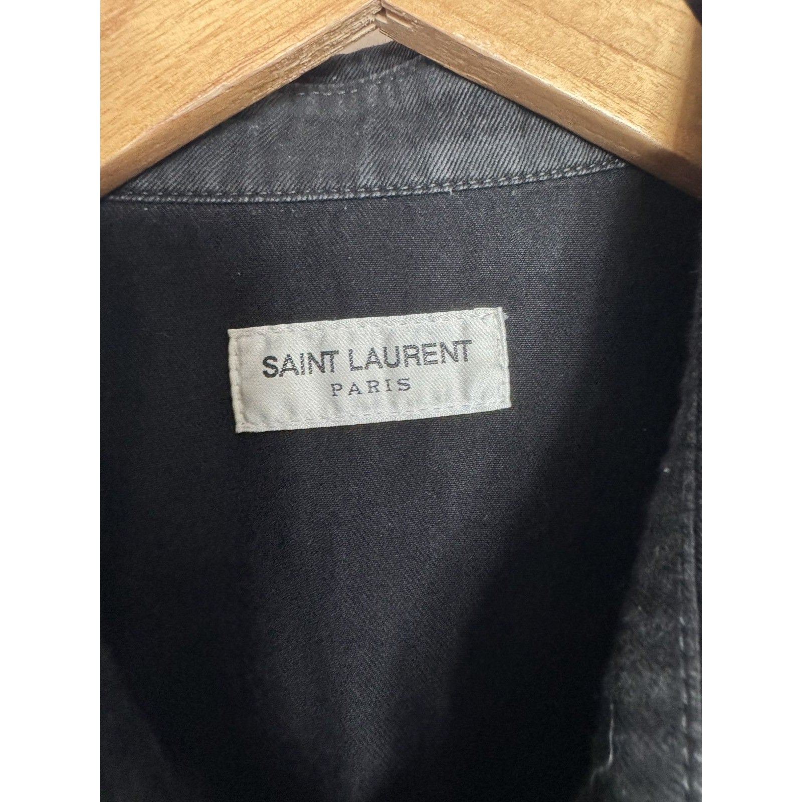 Saint Laurent Embroidered Logo western shirt Large