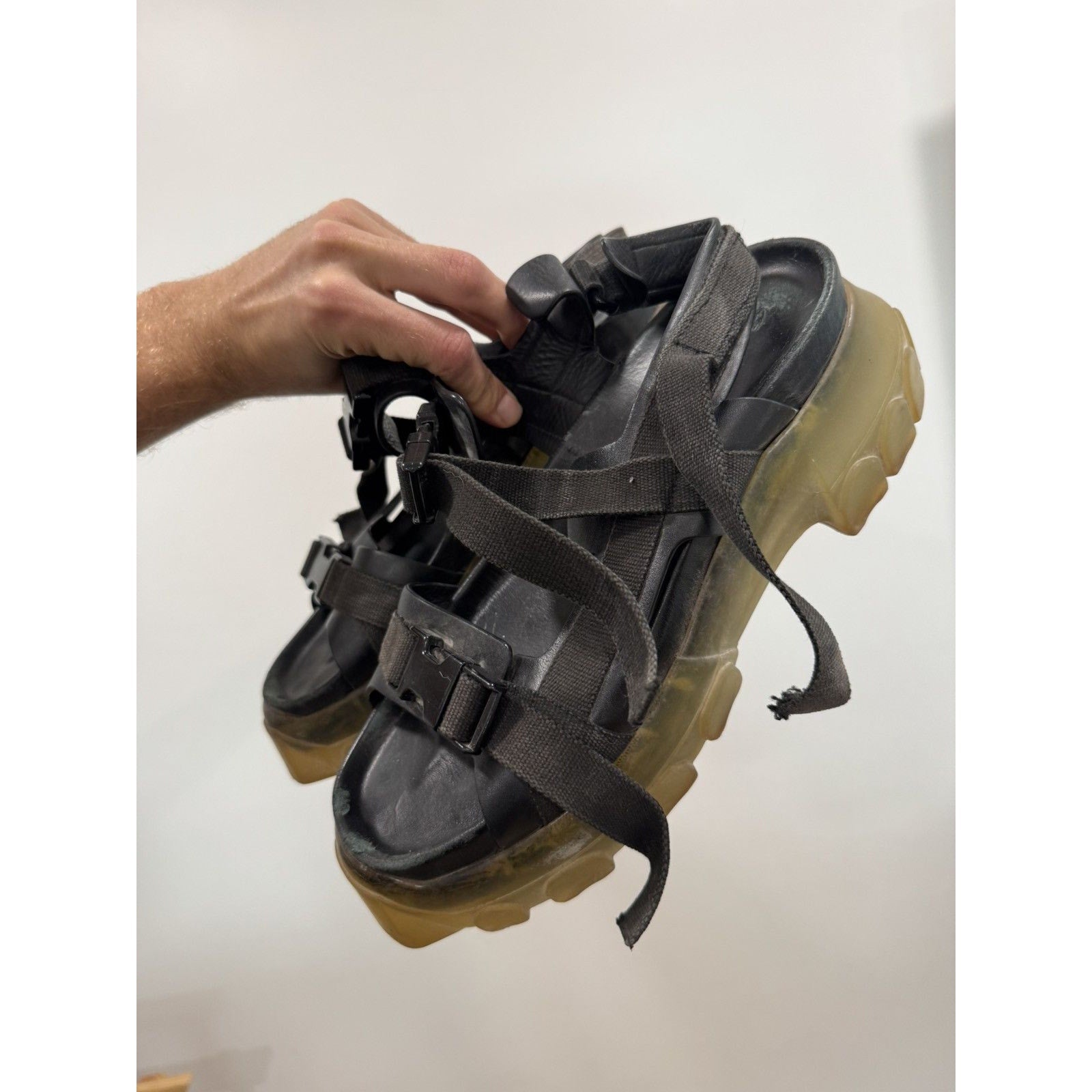 Rick Owens Tractor sandals dark dust 43
