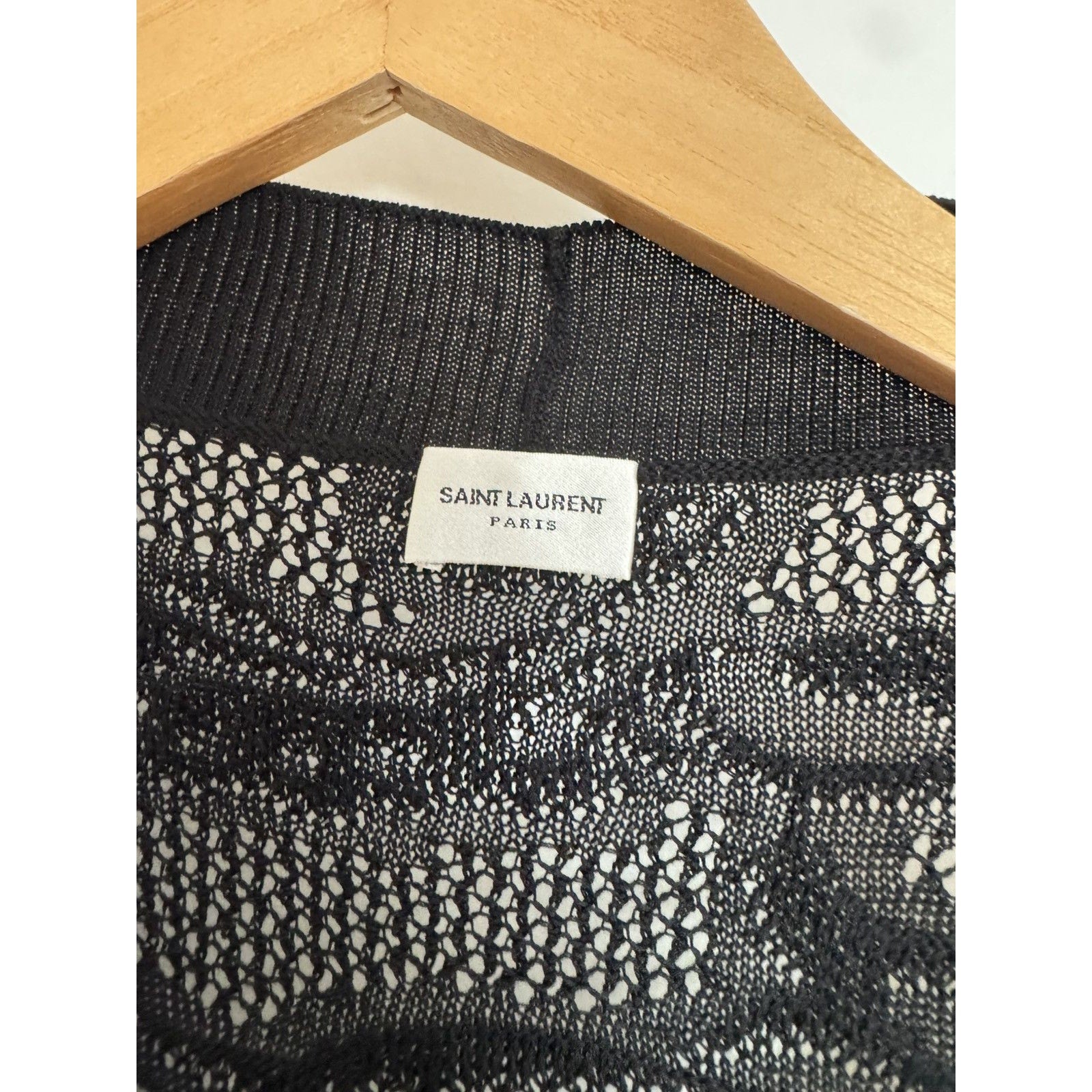 Saint Laurent Sheer Floral Laced Vest L