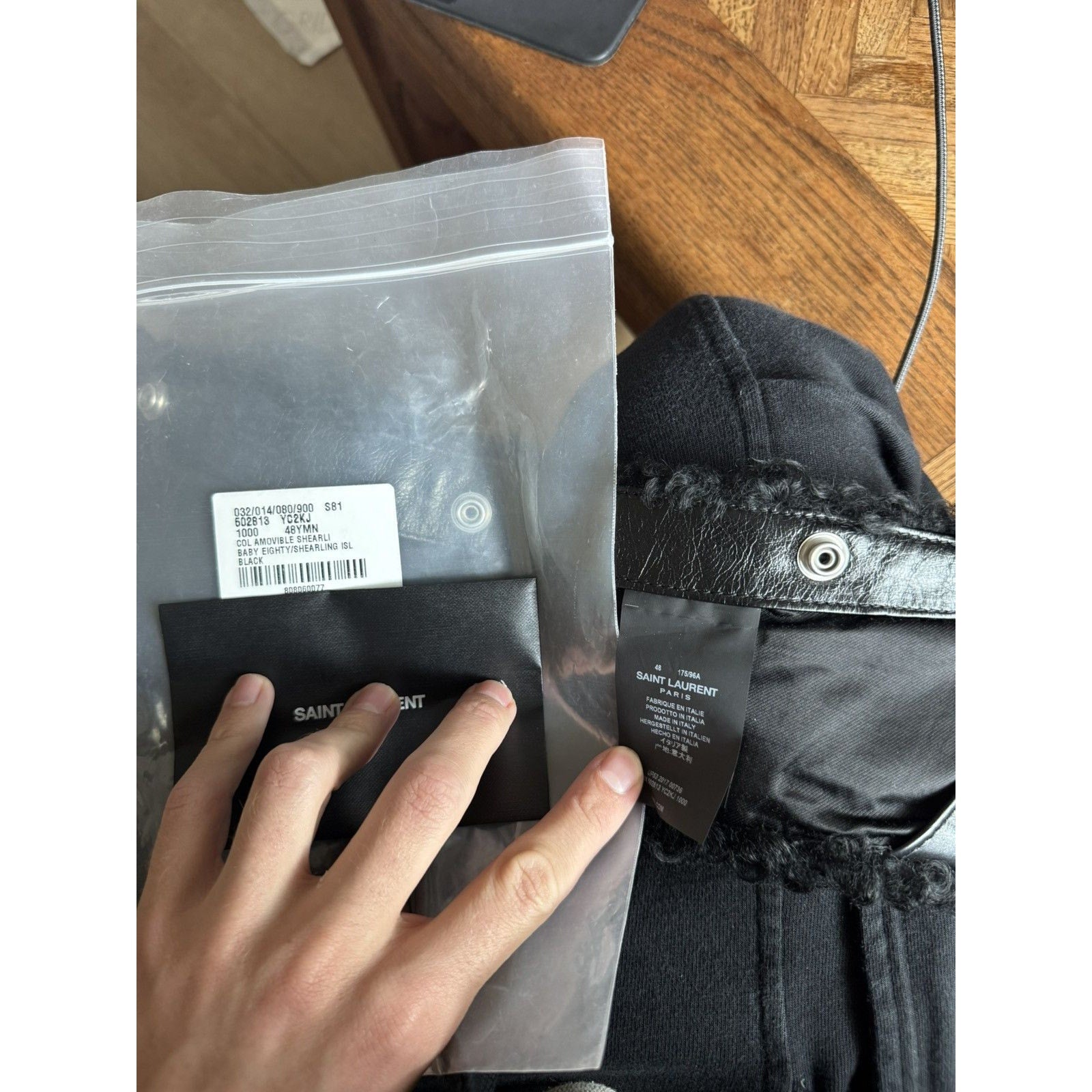 Saint Laurent New L01 46 Collar Shearling Attachment 44/46/48