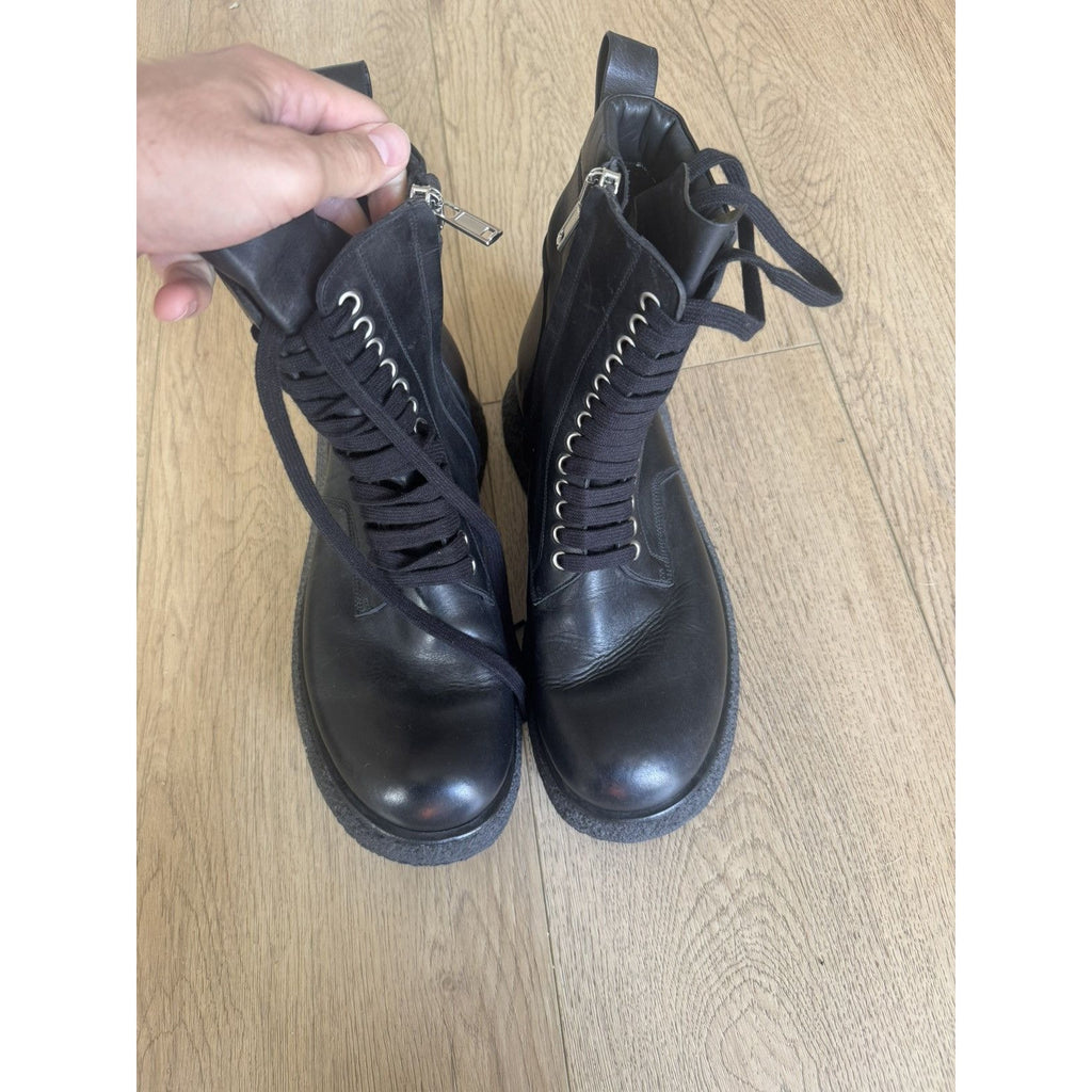 Rick Owens Laced up Creeper Boots 43