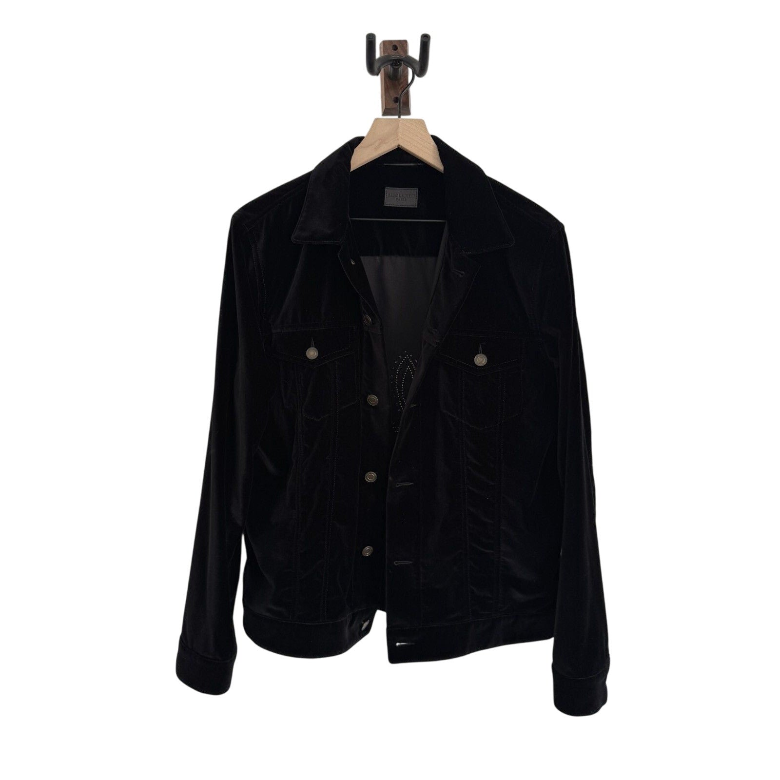 Saint laurent Velour Palldium Music note trucker XL