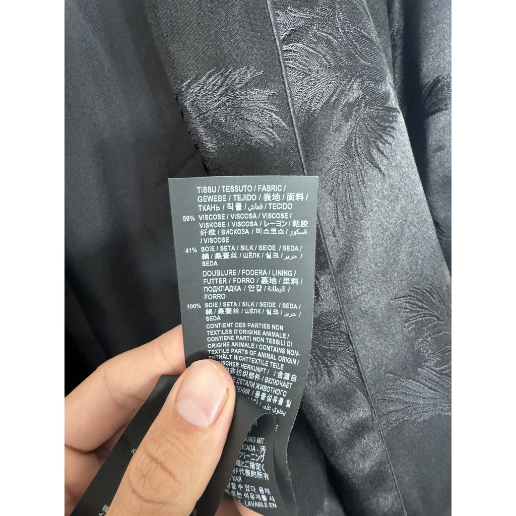 Saint Laurent Silk Palm Tree Japanese Style Blazer 50