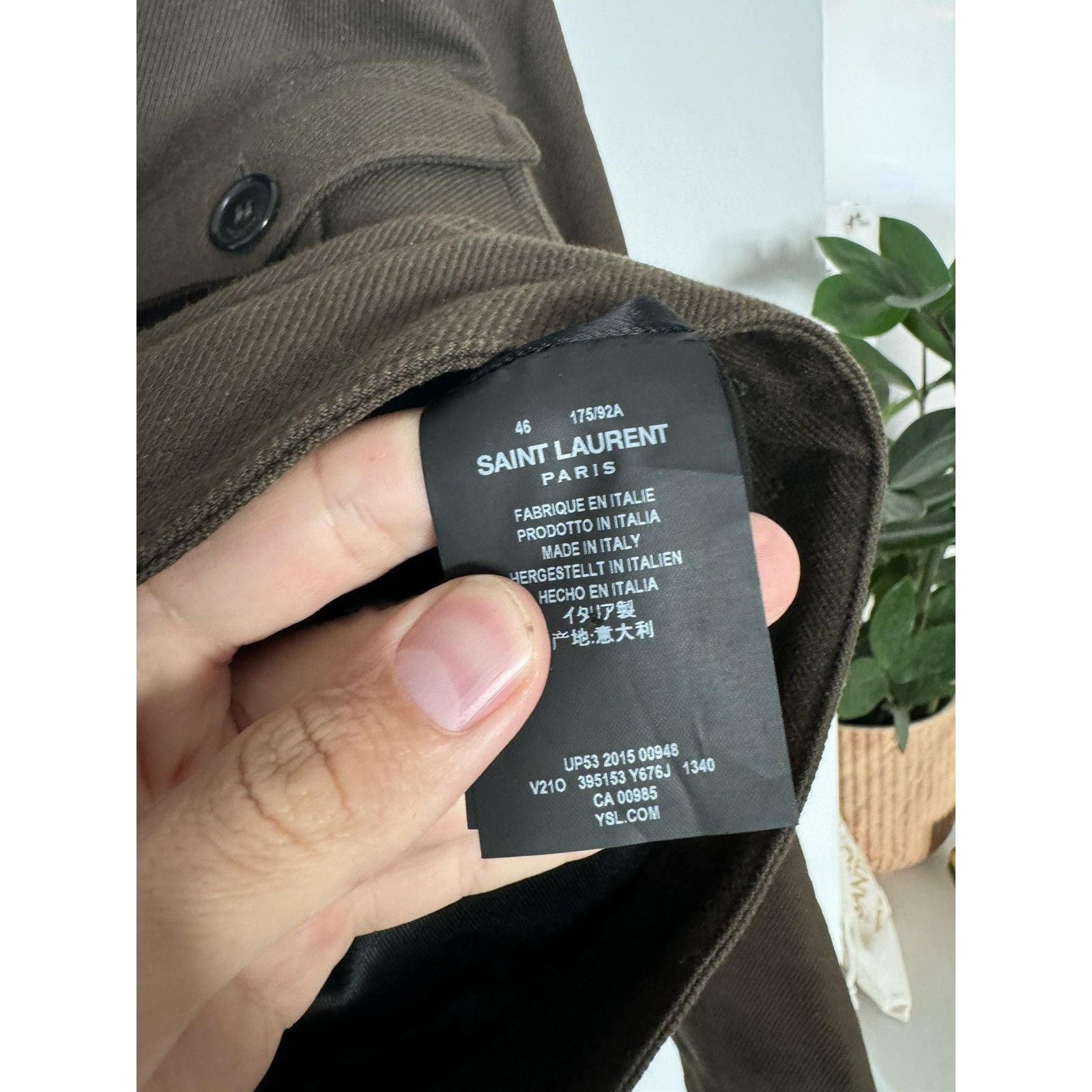 Saint Laurent FW15 Runway Wool Cropped officer Jacket