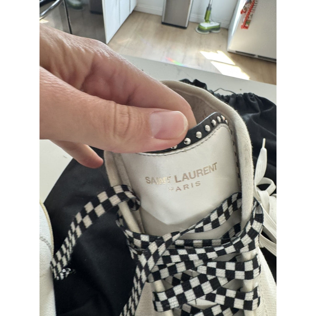 Saint laurent SS16 Hedi Surf Sound SL37 High Canvas sneakers 45