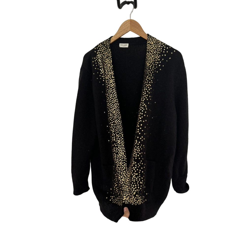 Saint laurent Heidi 2016 Gold Splash Cardigan M
