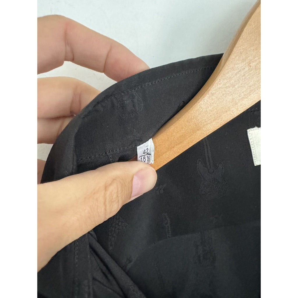 Saint Laurent Black Viscose Guitar Shirt Hedi FW15 42
