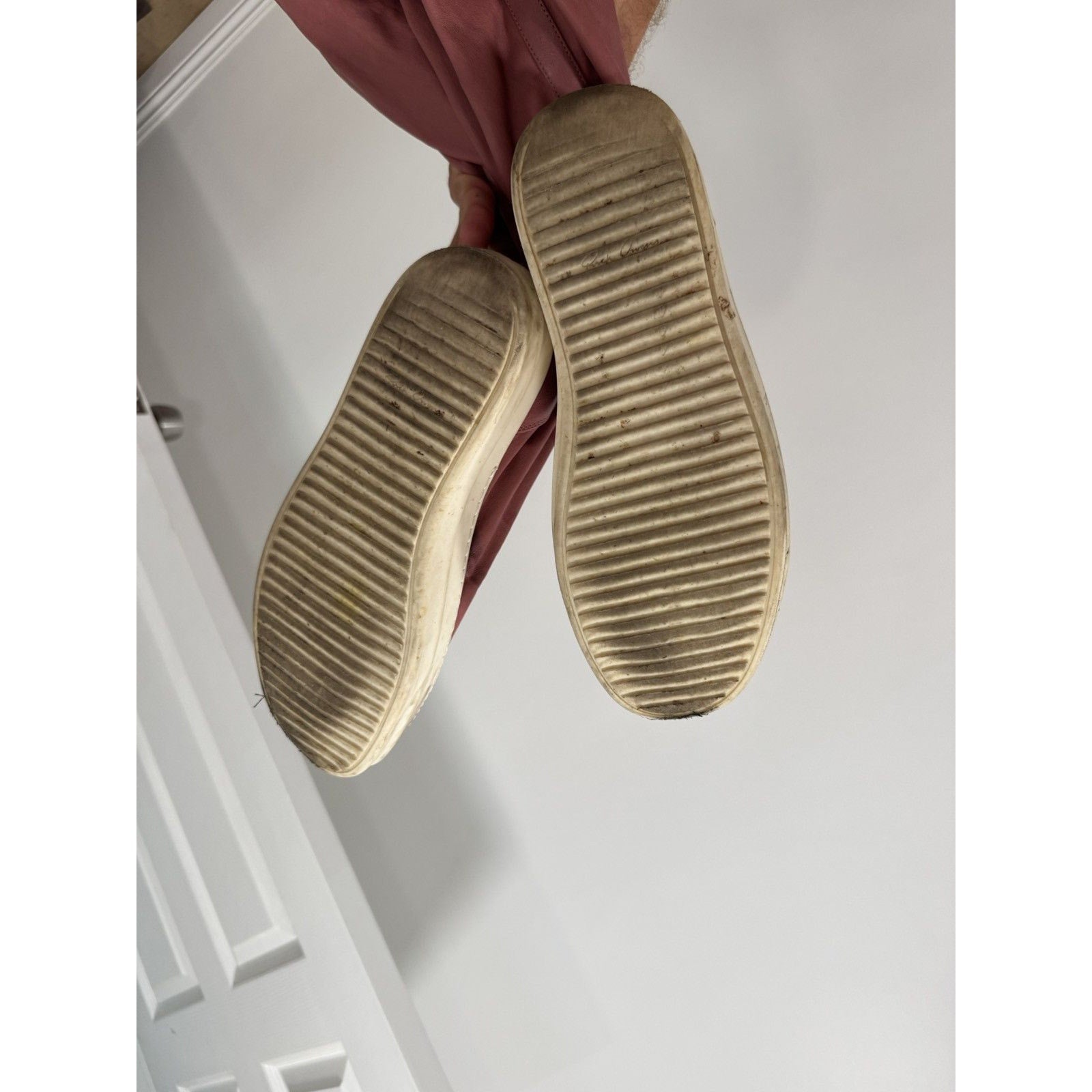 Pink Leather Knee High Sock Ramones 40