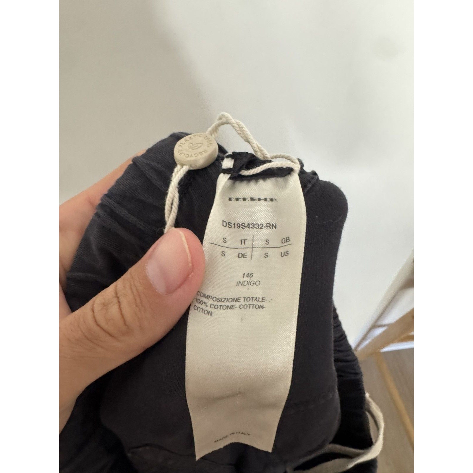 Rick Owens indigo Pusher pants Small
