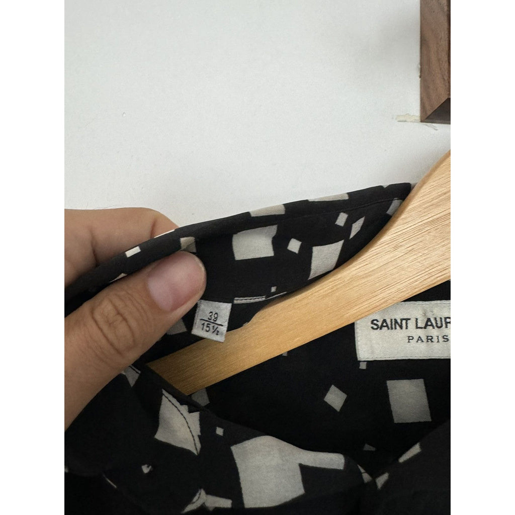 Saint Laurent Rare Hedi Silk Squares shirt 39