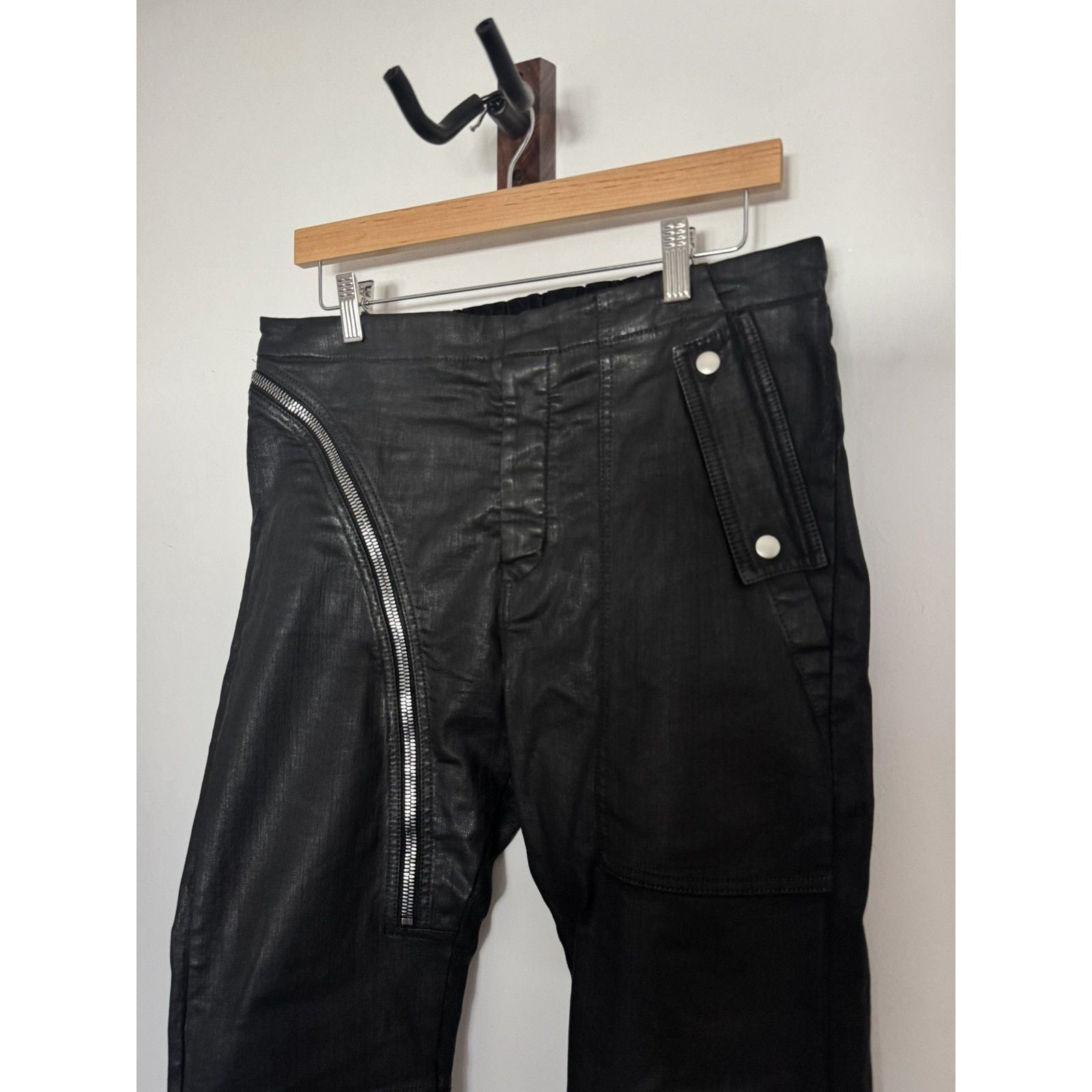 Rick Owens Waxed Aircut Pants Medium