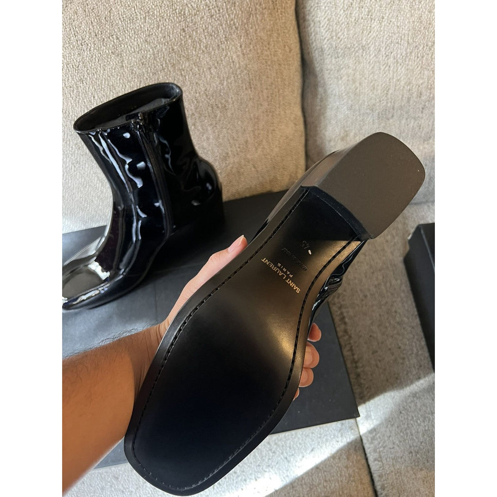 Saint Laurent New Patent Beau Boots 75MM 45