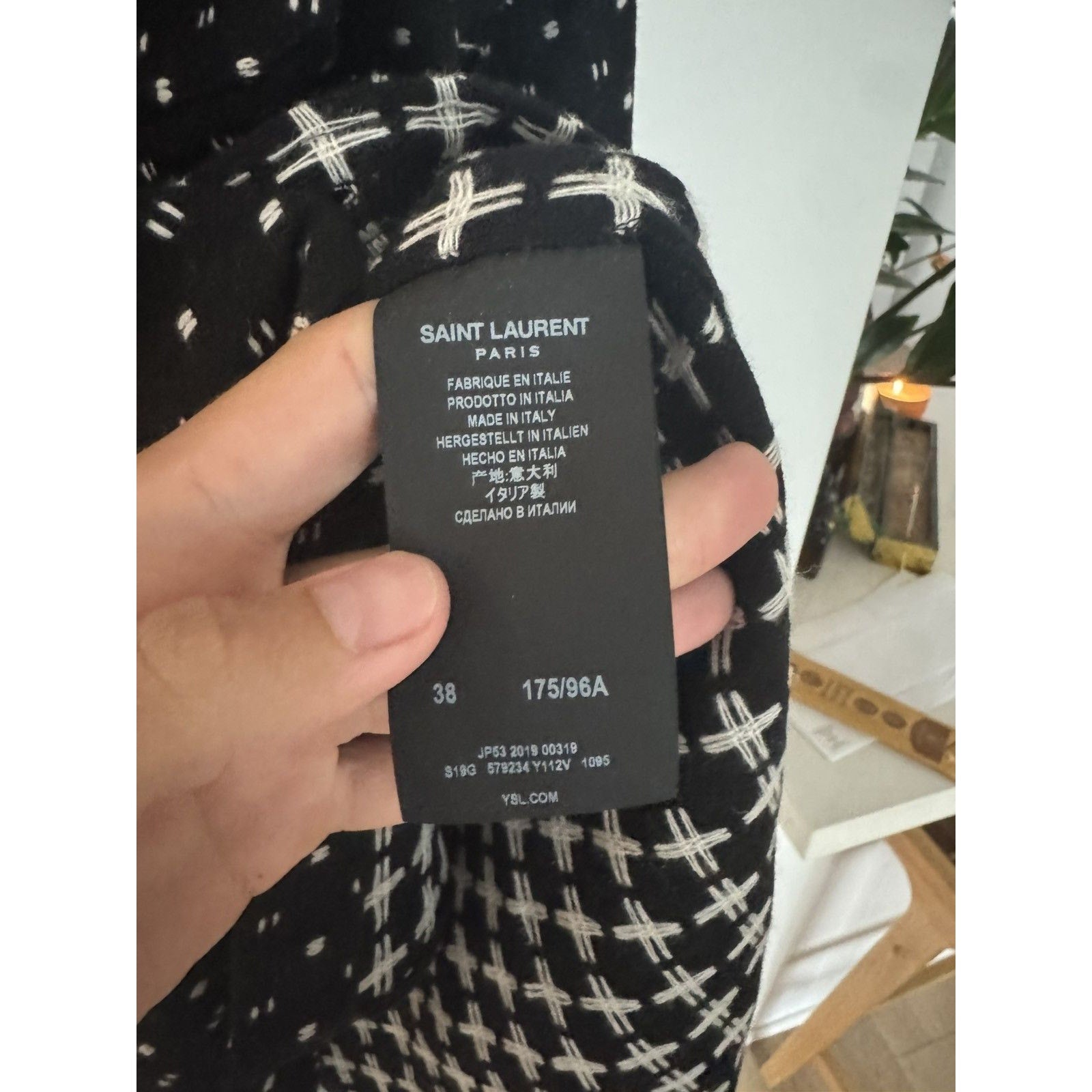 Saint Laurent Wool Button up flannel 38