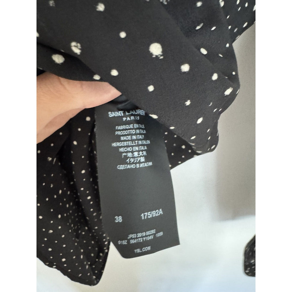 Saint Laurent Silk Polka dot shirt 38