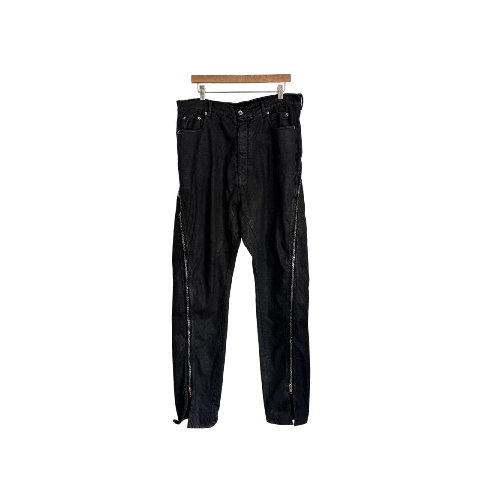 Rick Owens Waxed Banana Bolan Pants 36