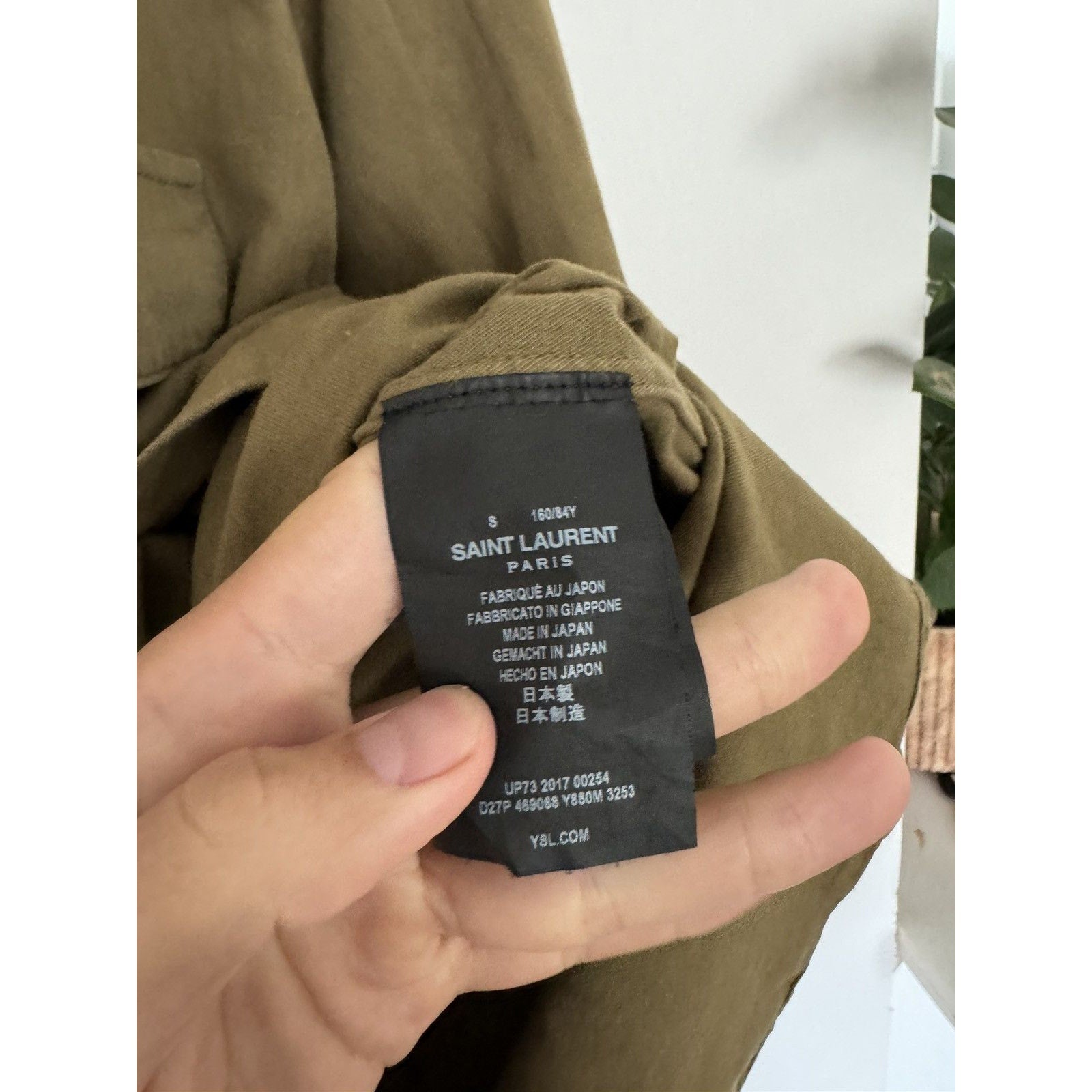 Saint Laurent Army Embroidery YSL Logo Shirt S