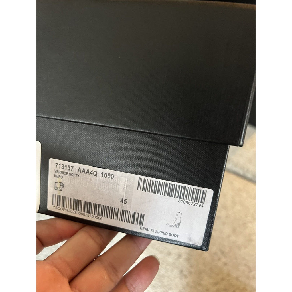 Saint Laurent New Patent Beau Boots 75MM 45