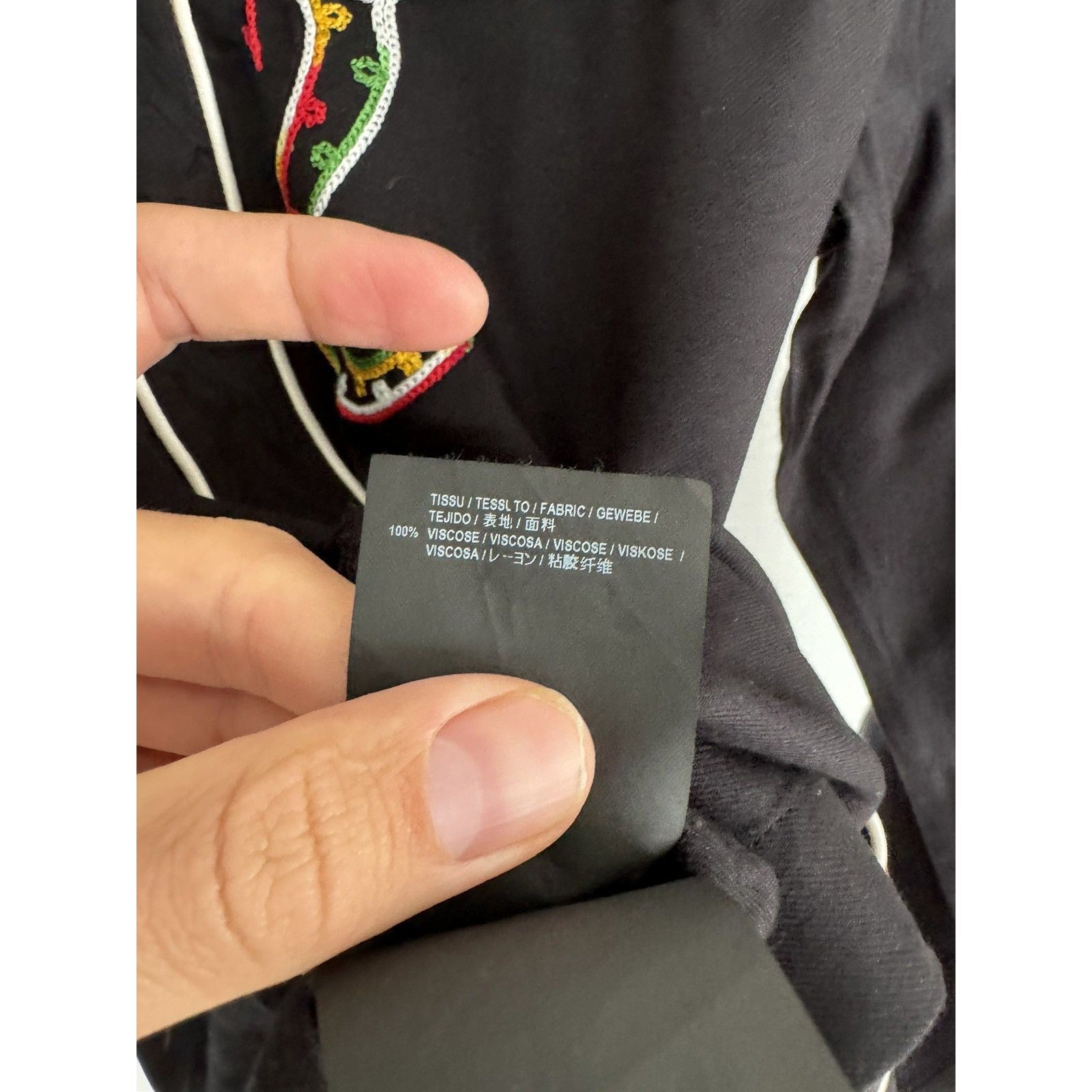 Saint Laurent Surf Sound Embroidered Fiesta Shirt Small