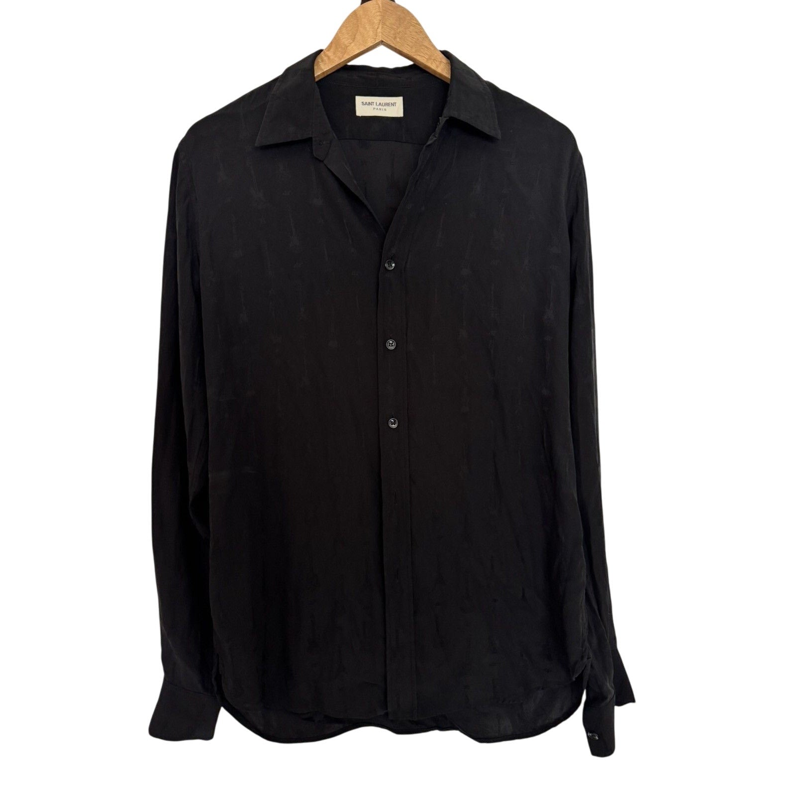 Saint Laurent Hedi Silk Guitar shirt 41