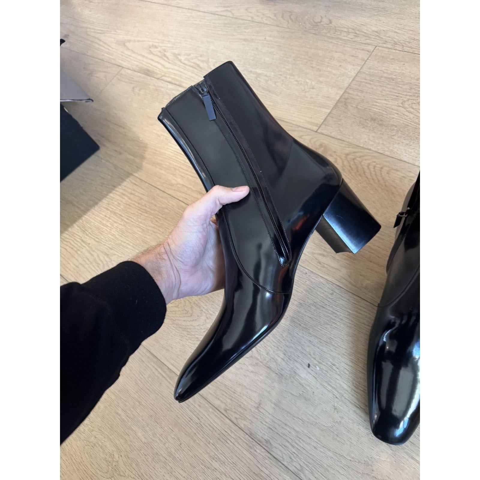 Saint Laurent New Arsun Boots Patent 44