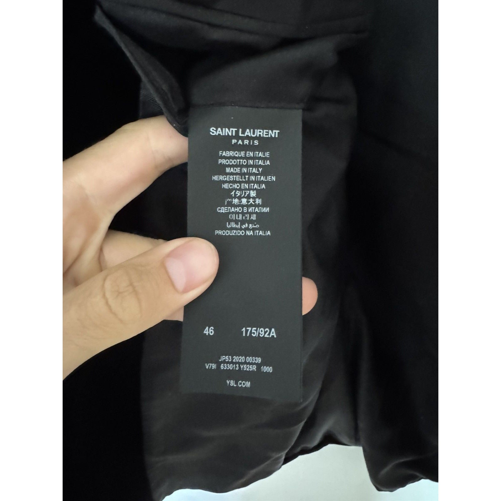 Saint Laurent Velour Evening Jacket 46