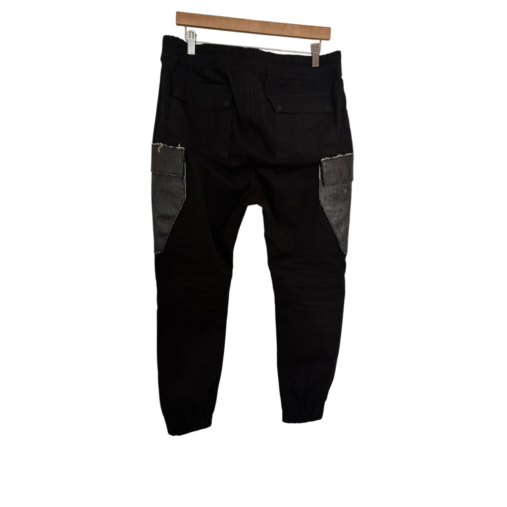 Rick Owens Suede paneled larry cargo pants 52