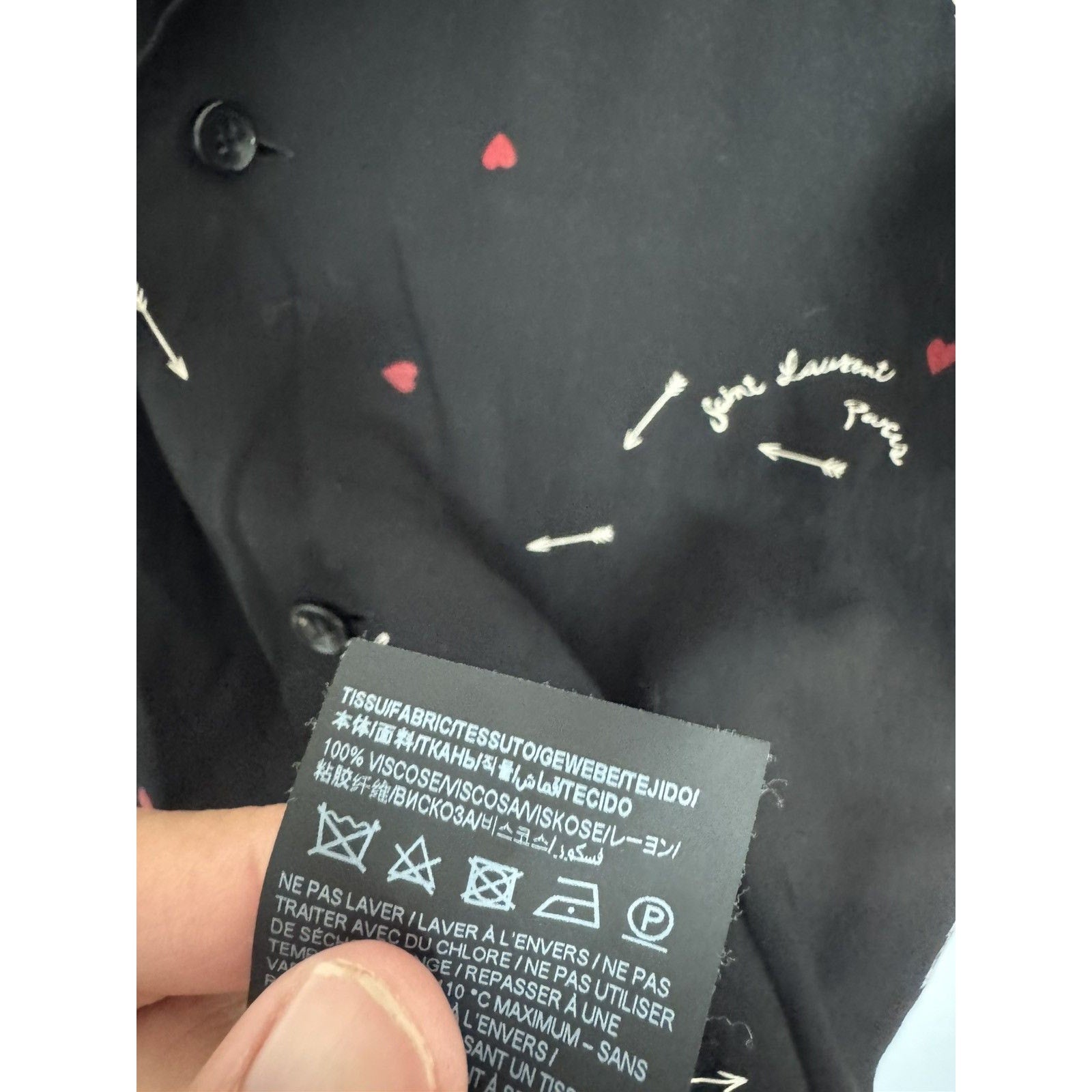 Saint Laurent Cupids Arrow camp shirt 41