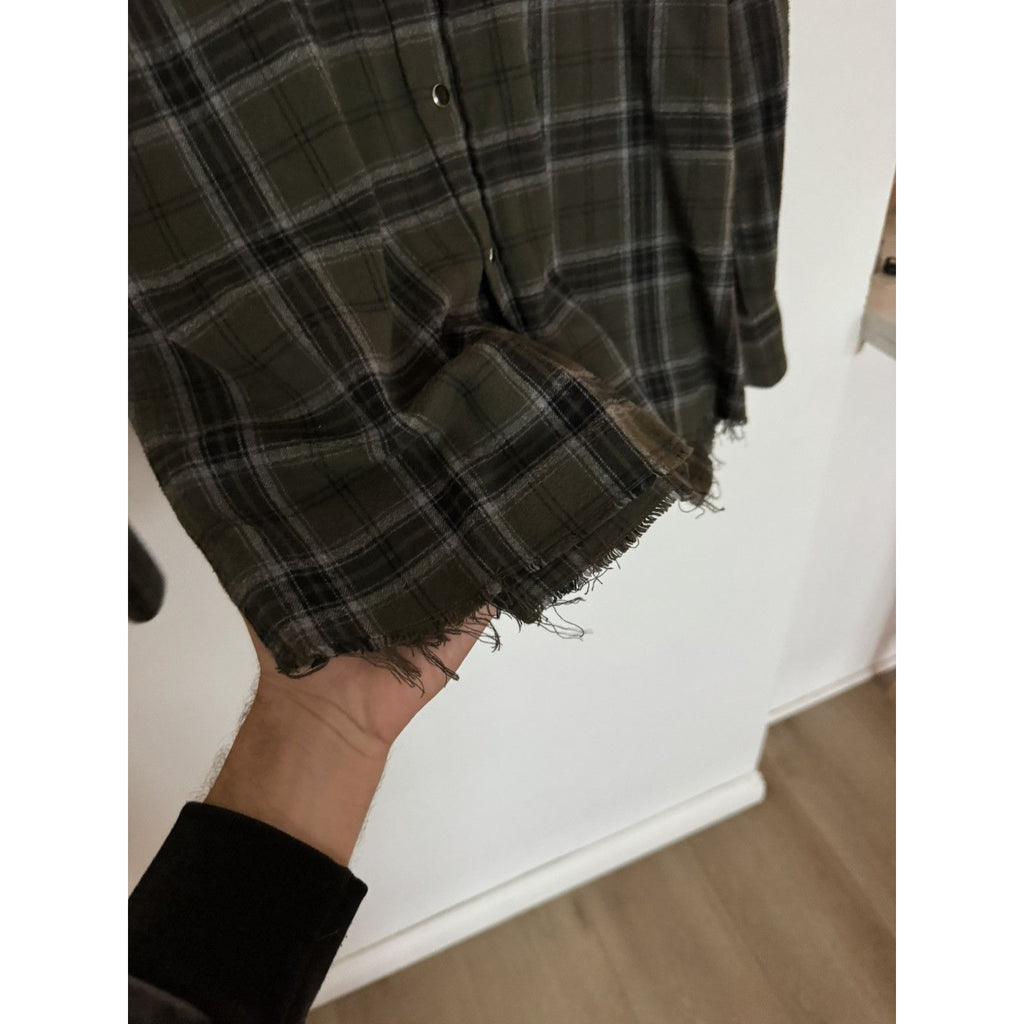 Saint Laurent Raw hem flannel large