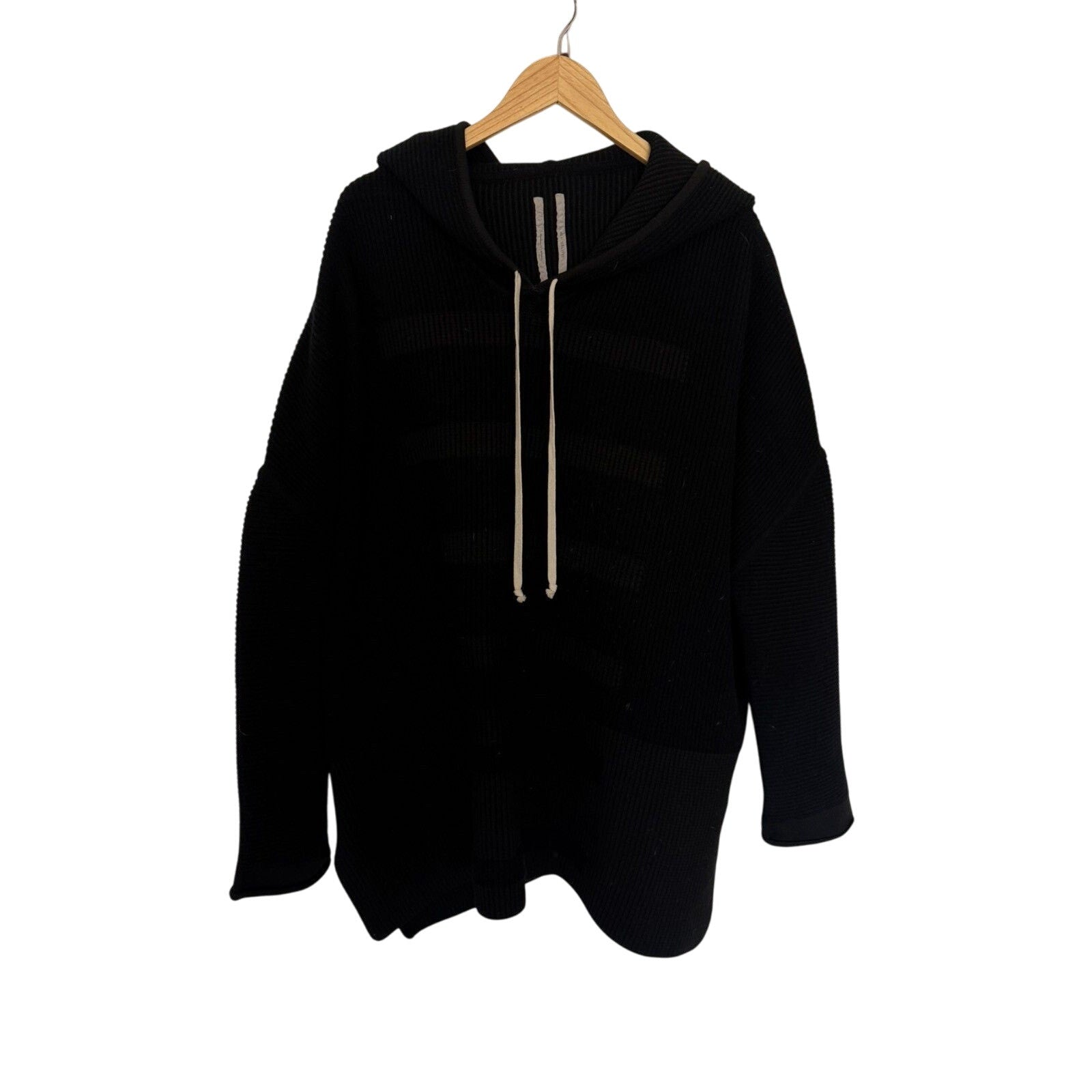 Rick Owens Glitter FW17 Wool Hoodie One Size