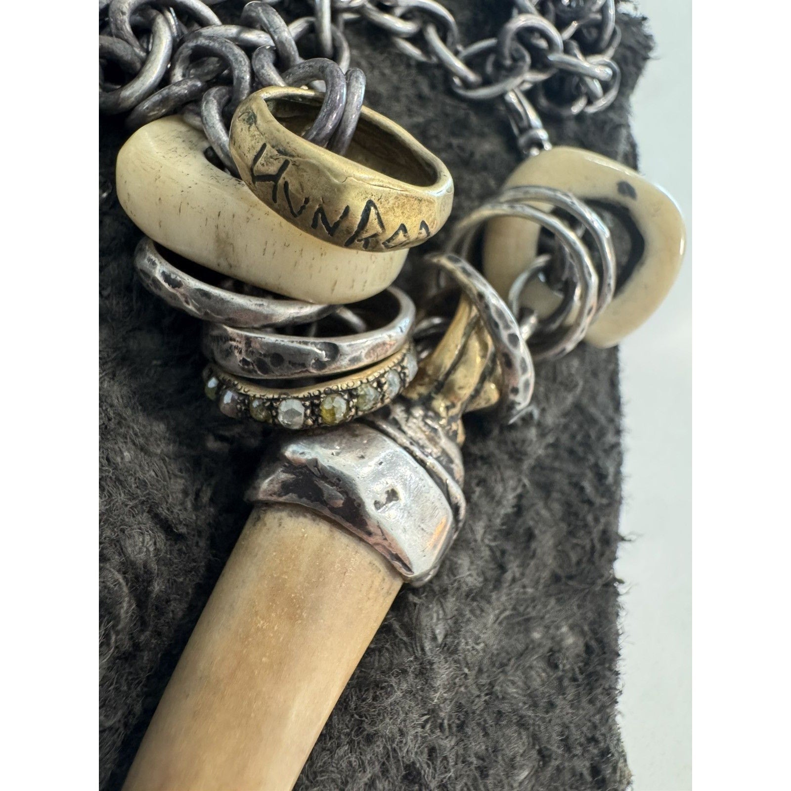 Rick Owens HUNROD Bone Stacking Necklace $17K MSRP