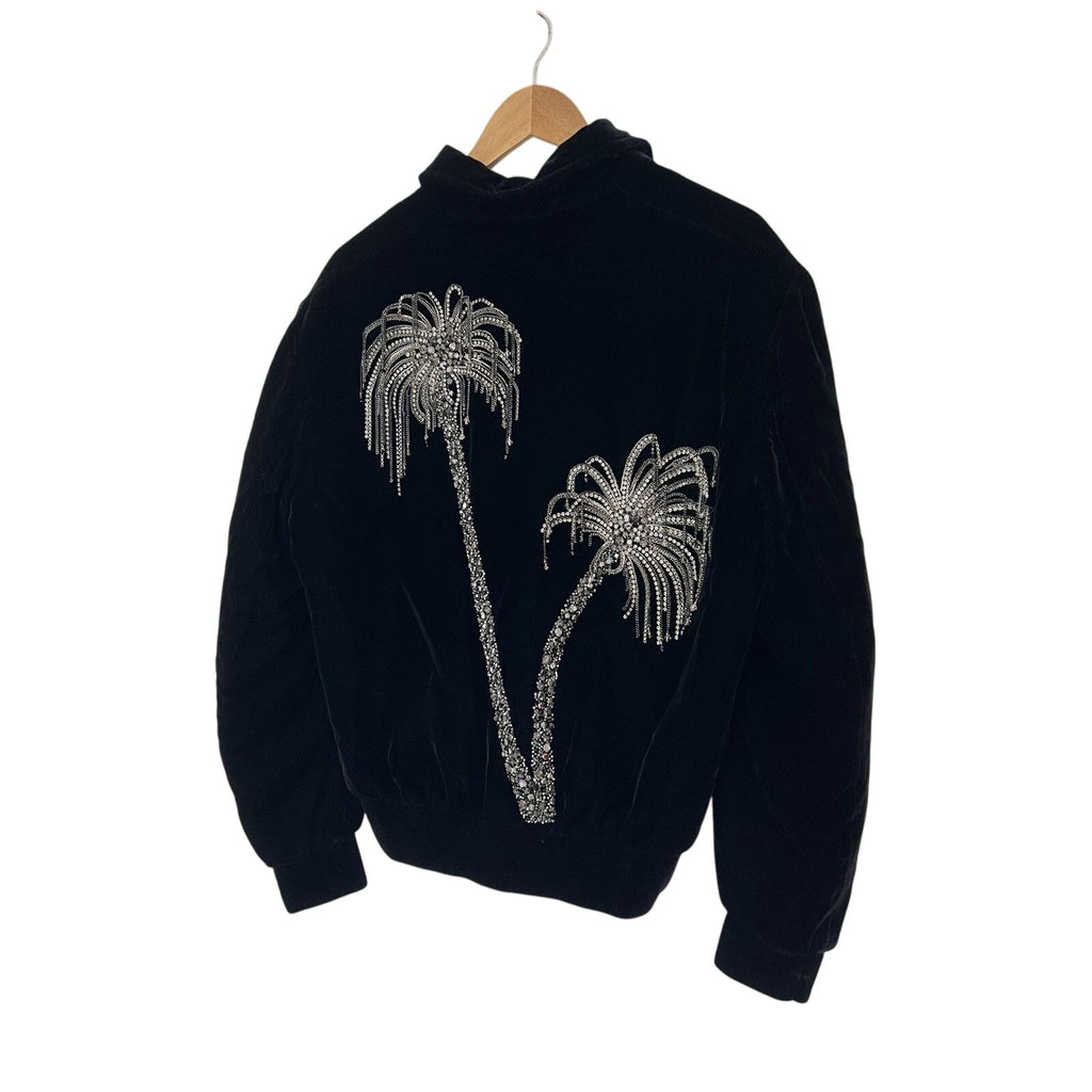 Saint Laurent Palm Tree Chain Sequins Velour embellished jacket 52