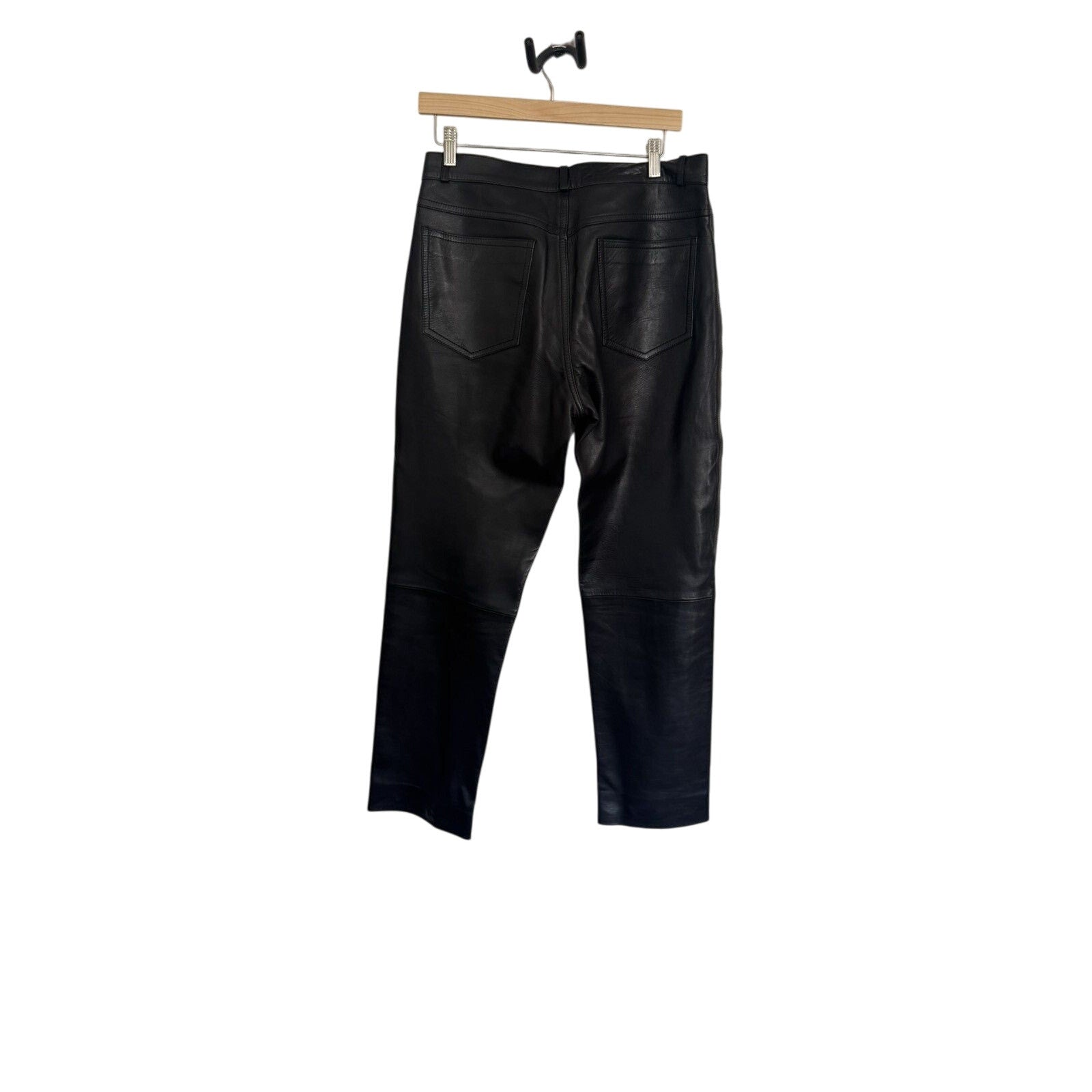 Gucci Vintage Lamb Straight Leg Leather pants 48
