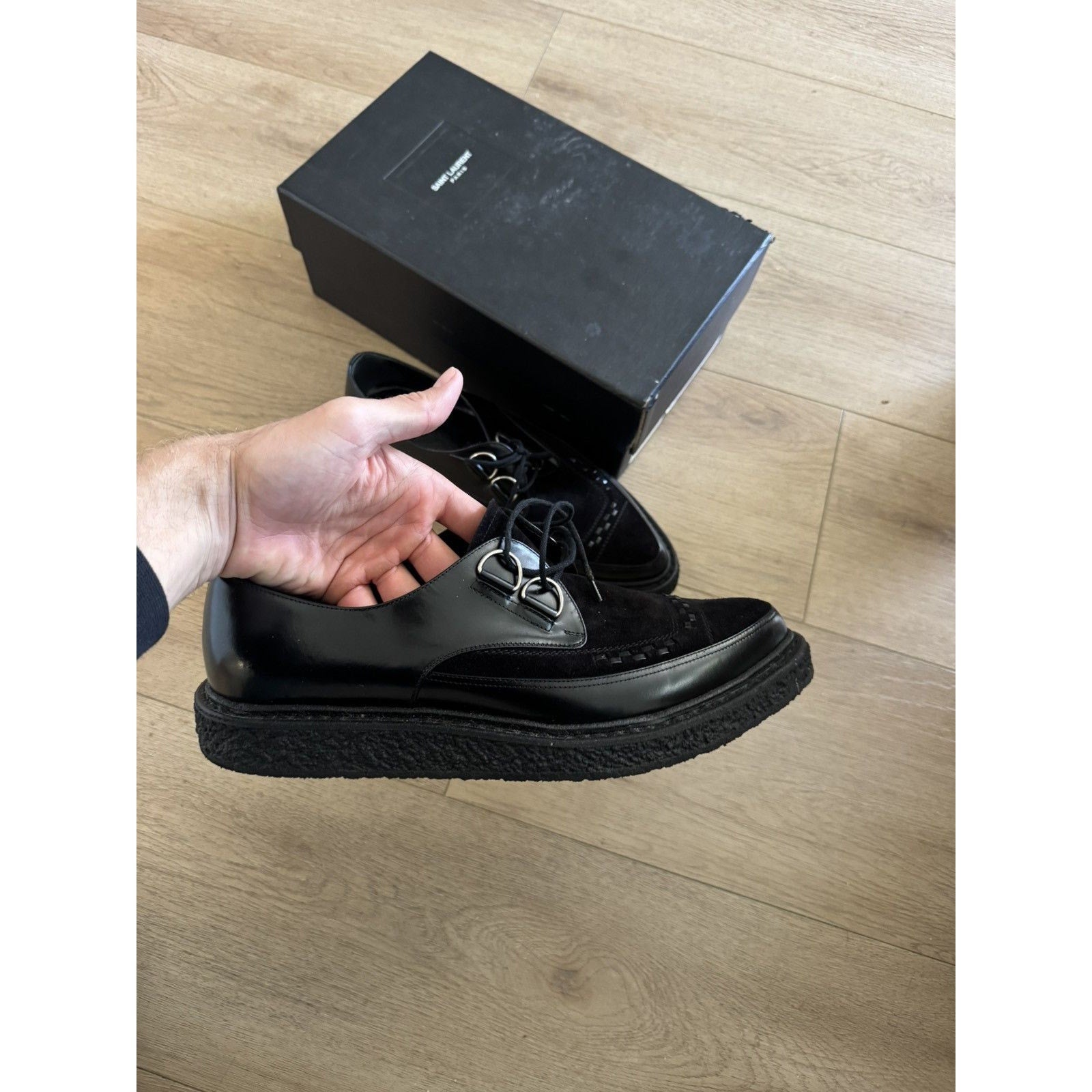 Saint Laurent New FW14 D Ring Creepers 45.5