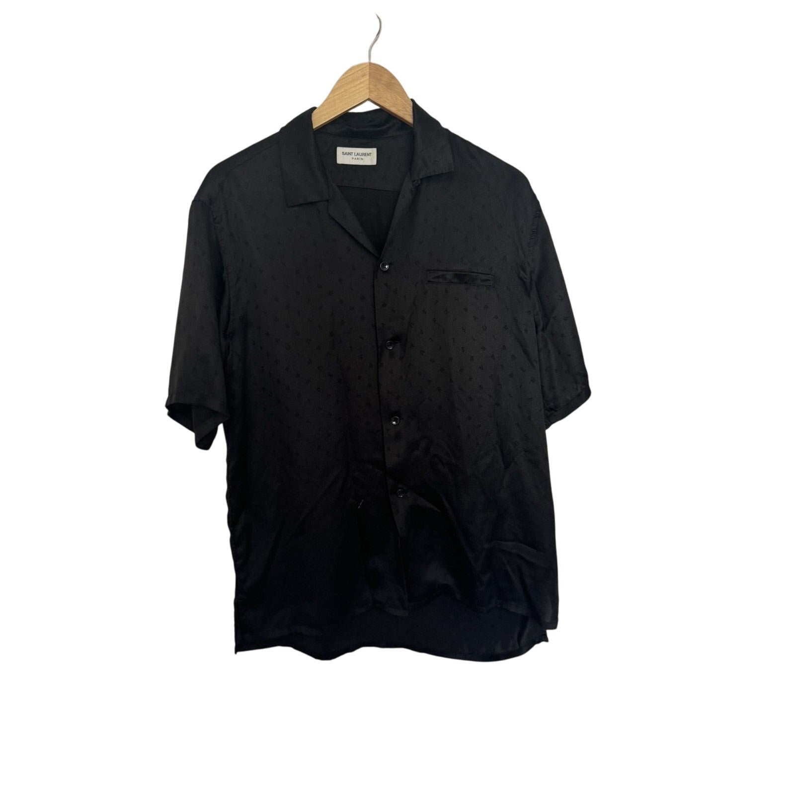 Saint Laurent Silk Logo Jacquard shirt 40