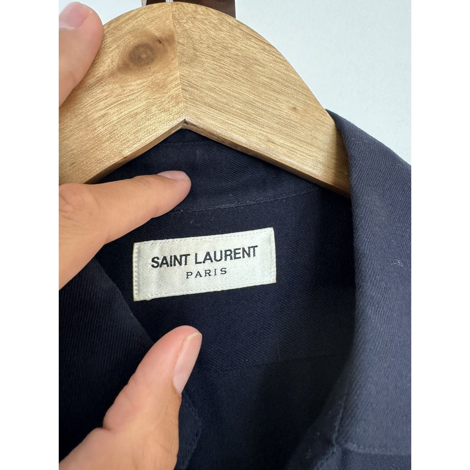 Saint Laurent Blue Viscose fw15 shirt 38