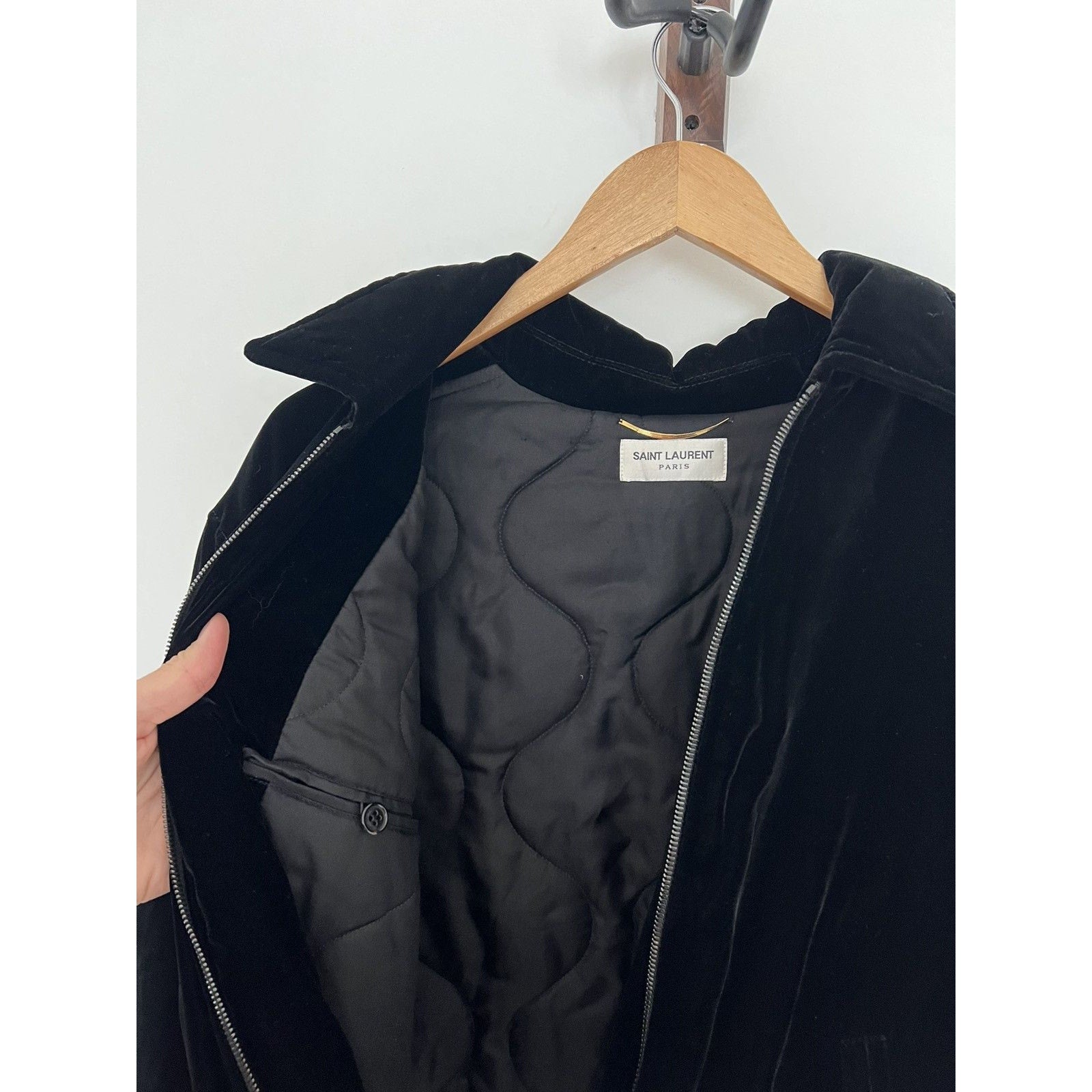 Saint Laurent Palm Tree Chain Sequins Velour embellished jacket 52