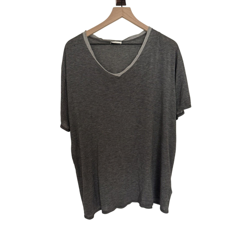 Saint laurent 2013 Rayon striped V neck XXXL