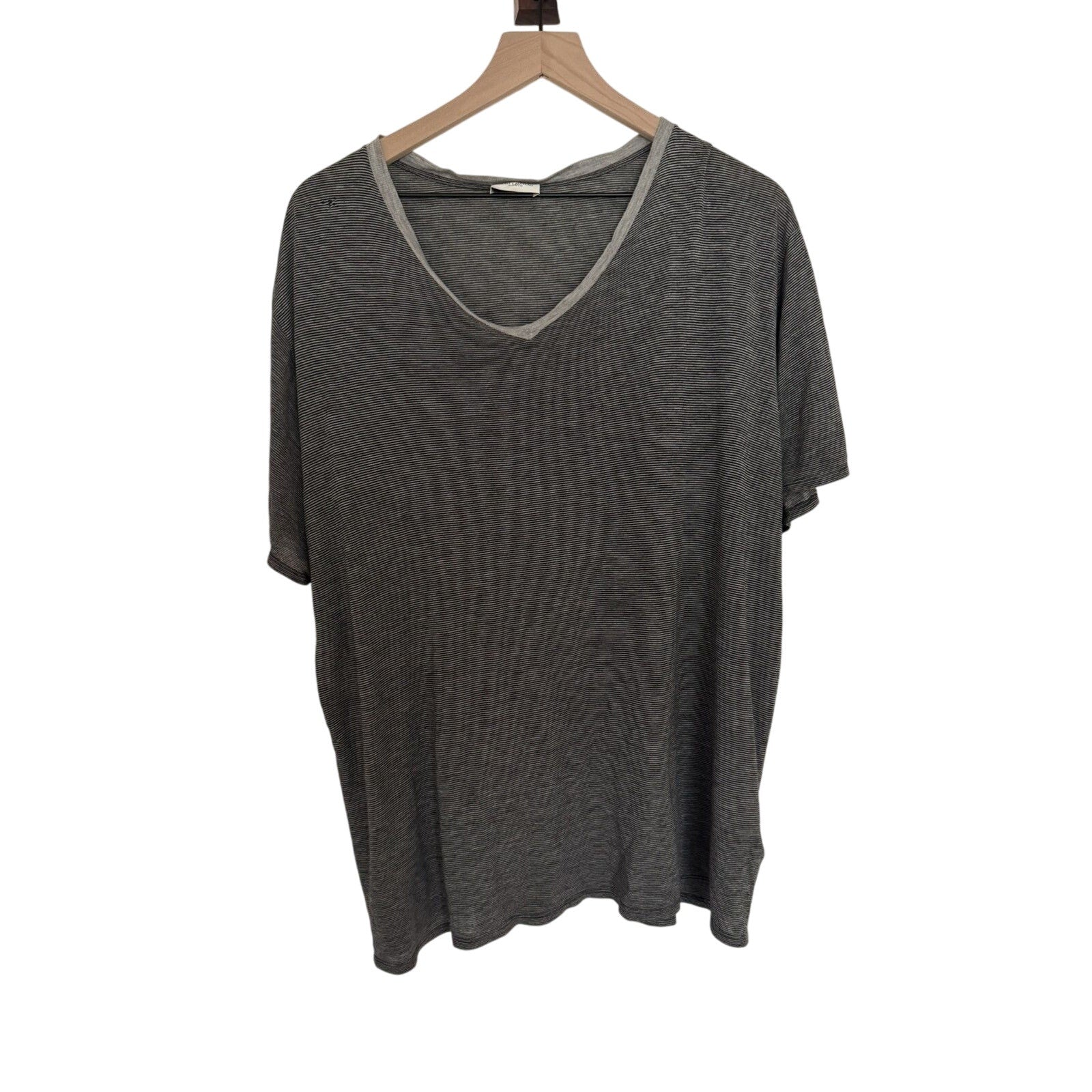 Saint laurent 2013 Rayon striped V neck XXXL