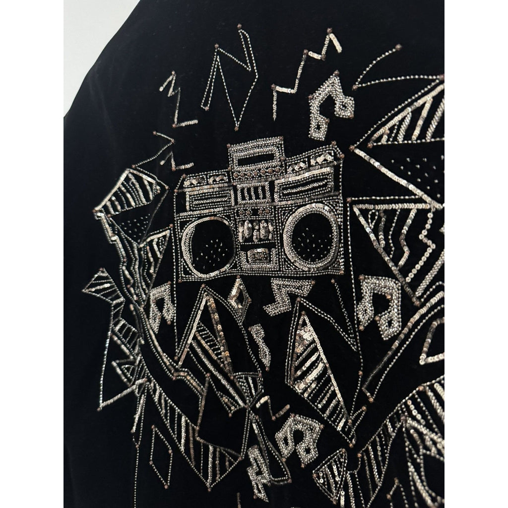 Saint Laurent Velour sequins boombox teddy 48