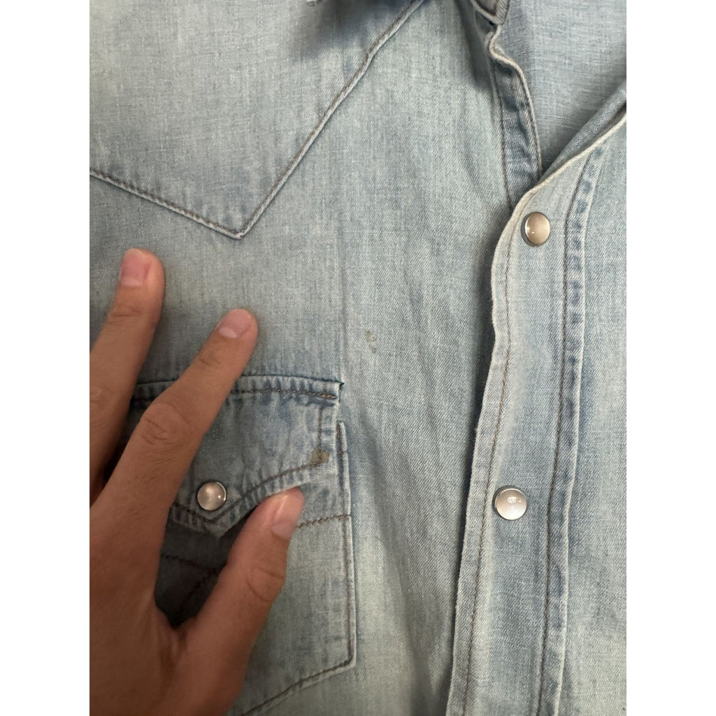 Saint Laurent Hedi Fw16 denim western shirt Medium