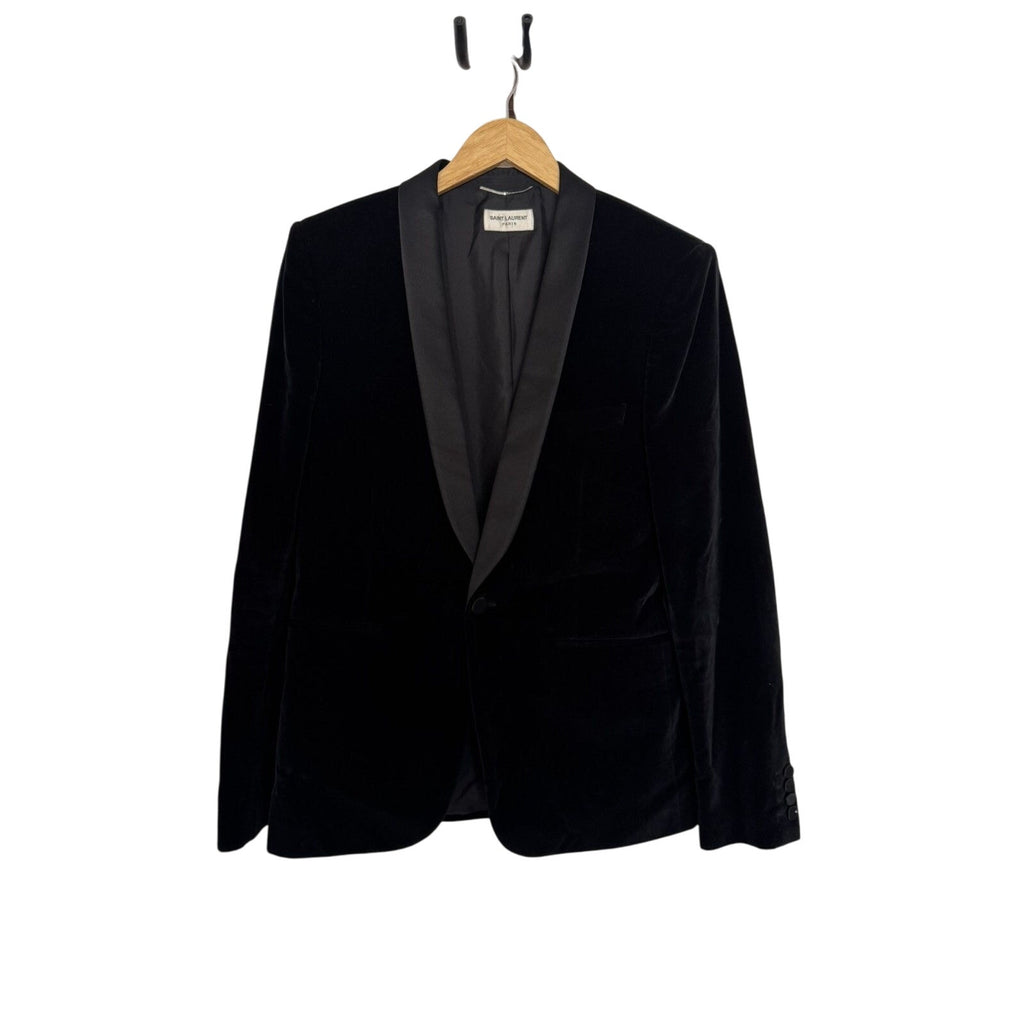 Saint Laurent Hedi Velour Shawl Le smoking Blazer 52