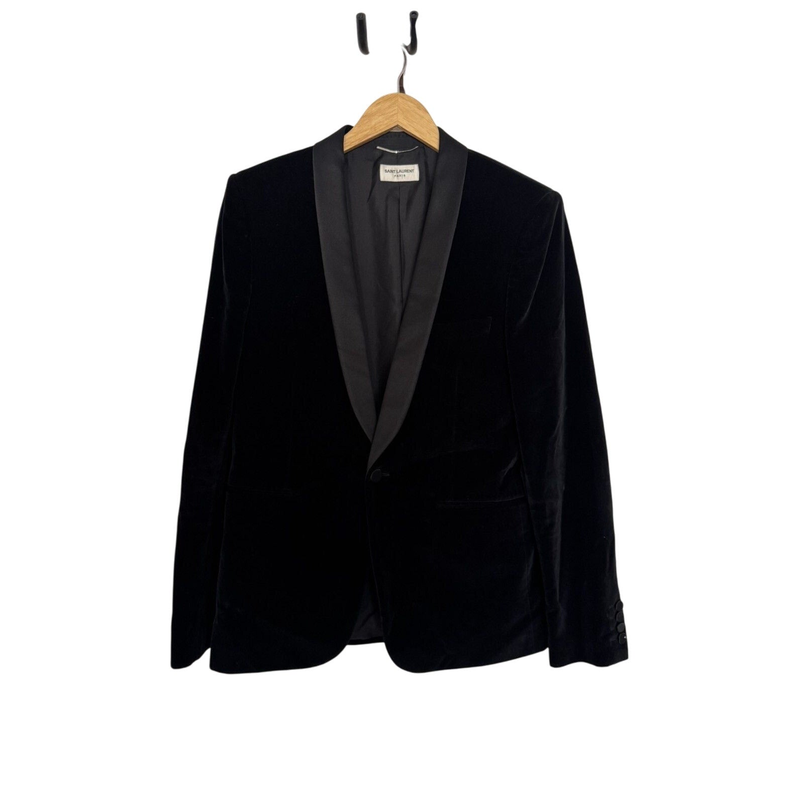 Saint Laurent Hedi Velour Shawl Le smoking Blazer 52