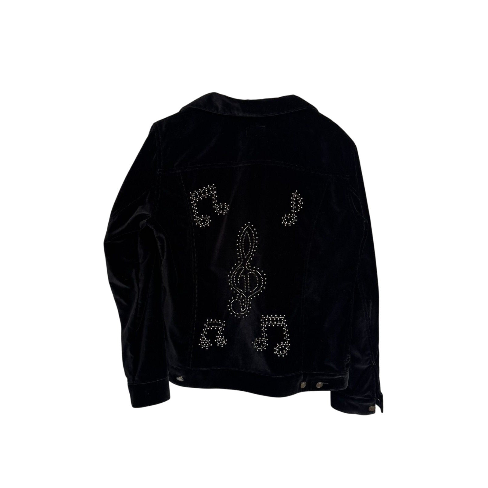 Saint laurent Velour Palldium Music note trucker XL