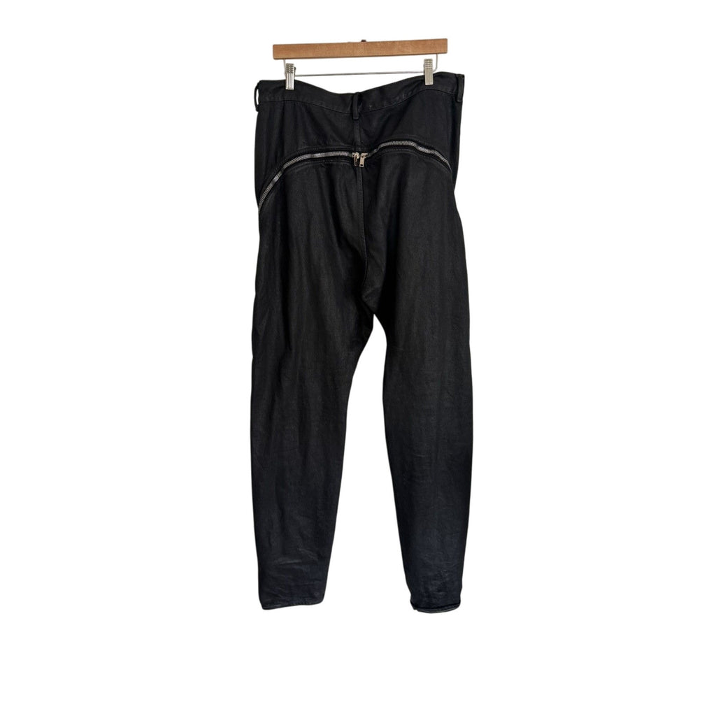 Rick Owens Waxed Banana Bolan Pants 36